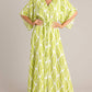Entro - Leaf Print Maxi Dress