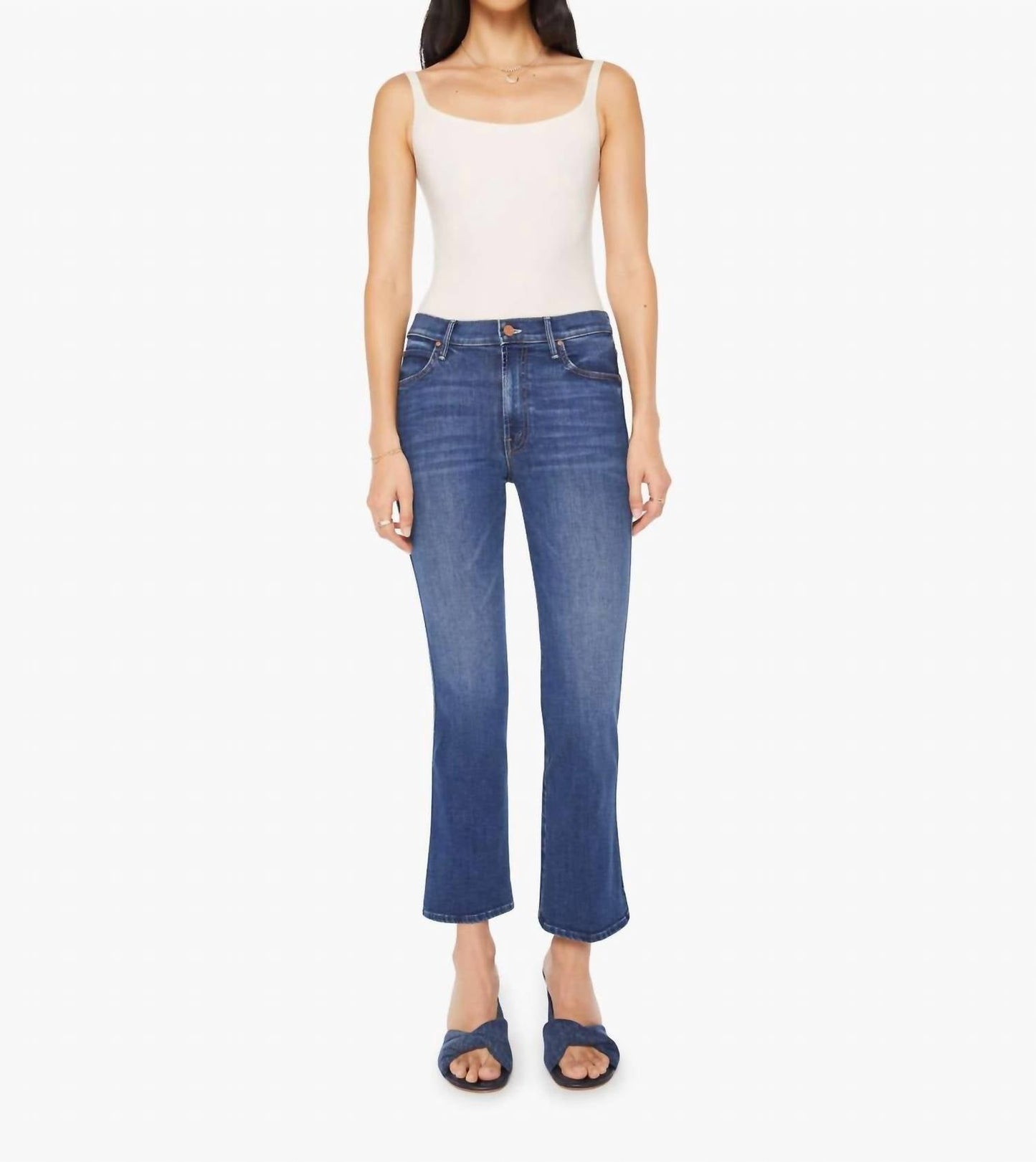 Mother - Mid Rise Smokin Double Flood Jeans