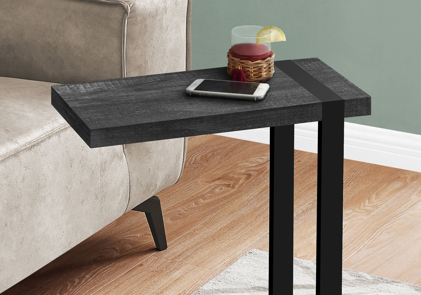 Accent Table, C-Shaped, Contemporary & Modern Stylish Design