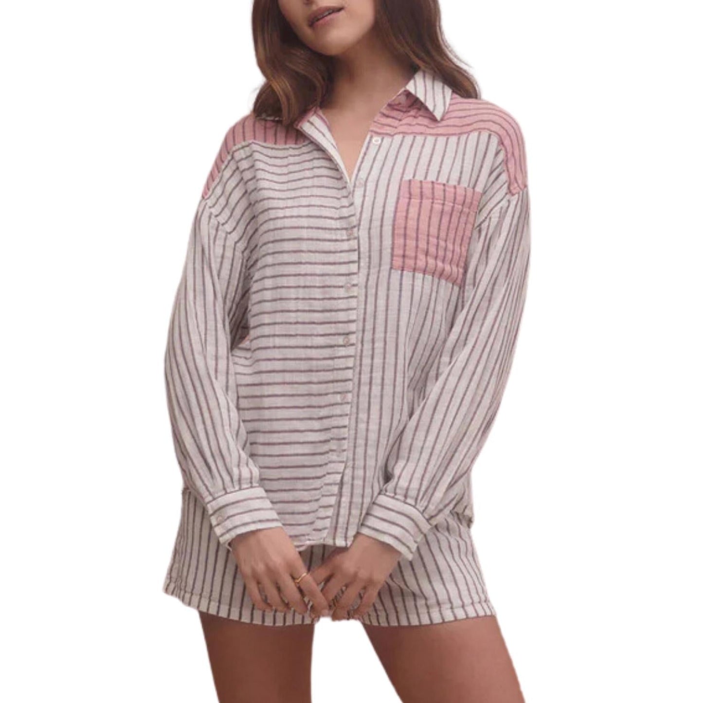 Z Supply - ALL MIXED UP STRIPE SHIRT