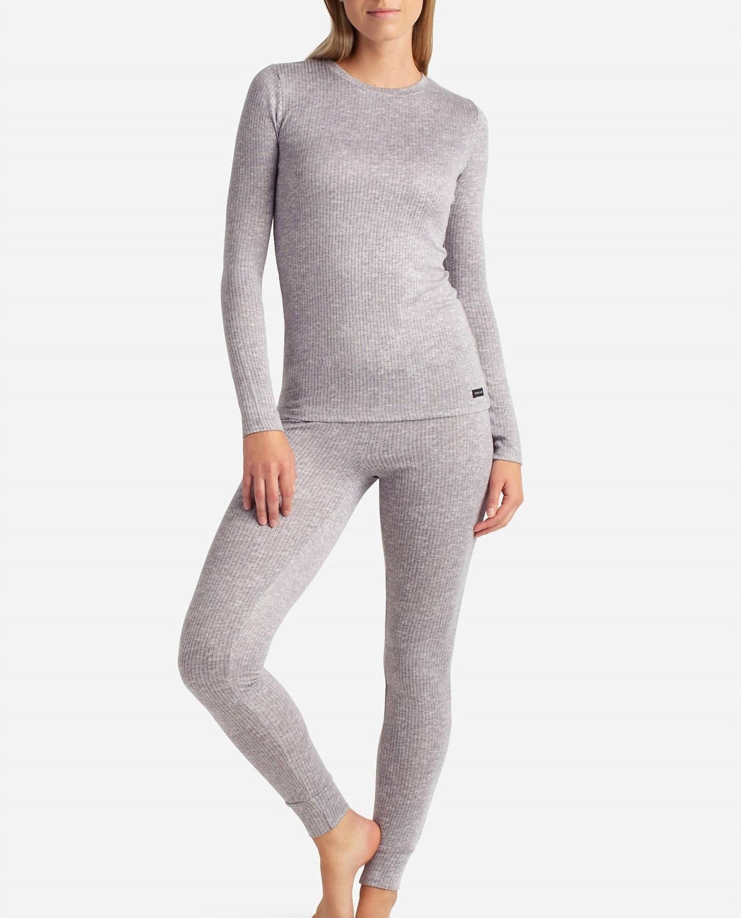 Danskin - Ribbed Hacci Crew Neck Layering Set With Leggings