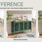 60' Antique Buffet Cabinet with Floral Carvings