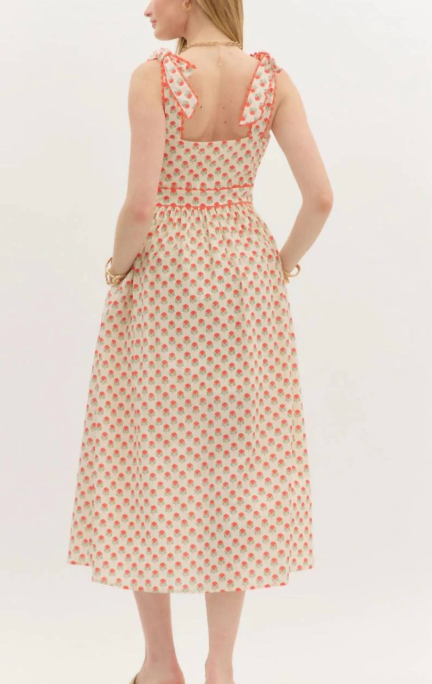 Entro - Here With Me Floral Midi Dress