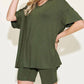 Basic Bae - V-neck T-shirt & Shorts Set