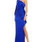 Mac Duggal - One Shoulder Bishop Sleeve Gown