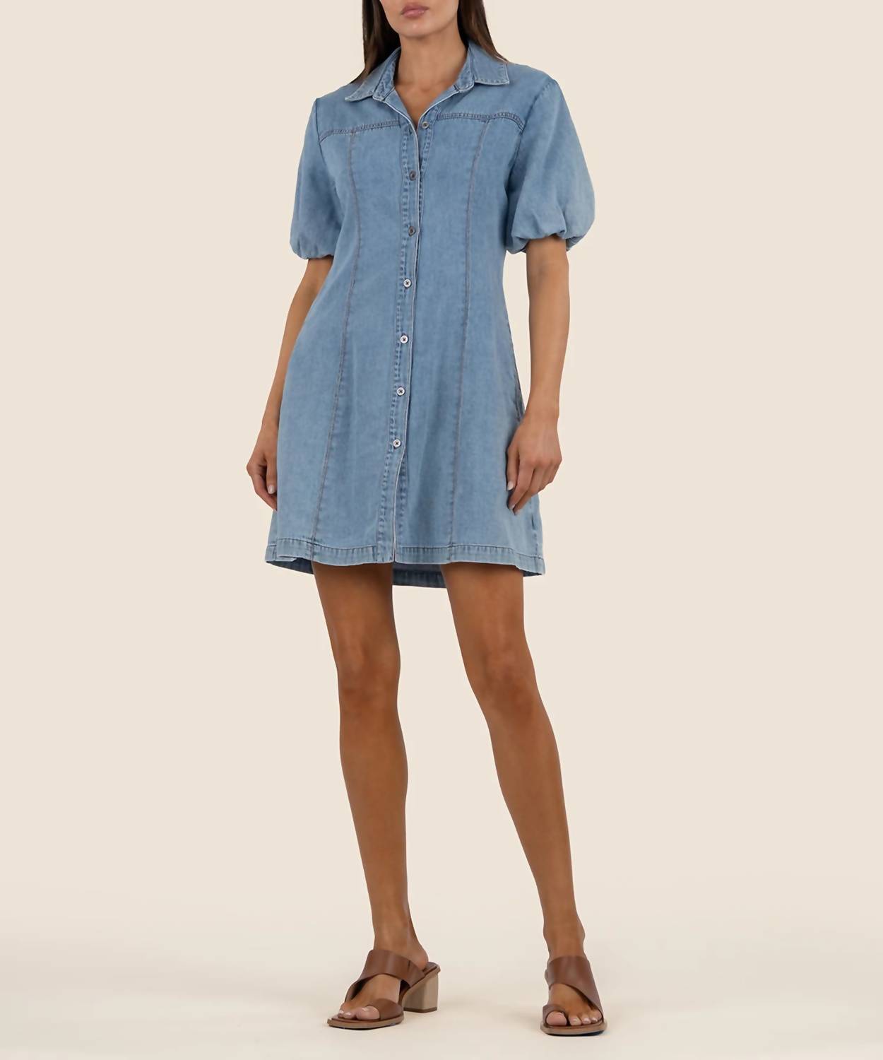 Kut From The Kloth - Blanca Denim Mini Shirt Dress