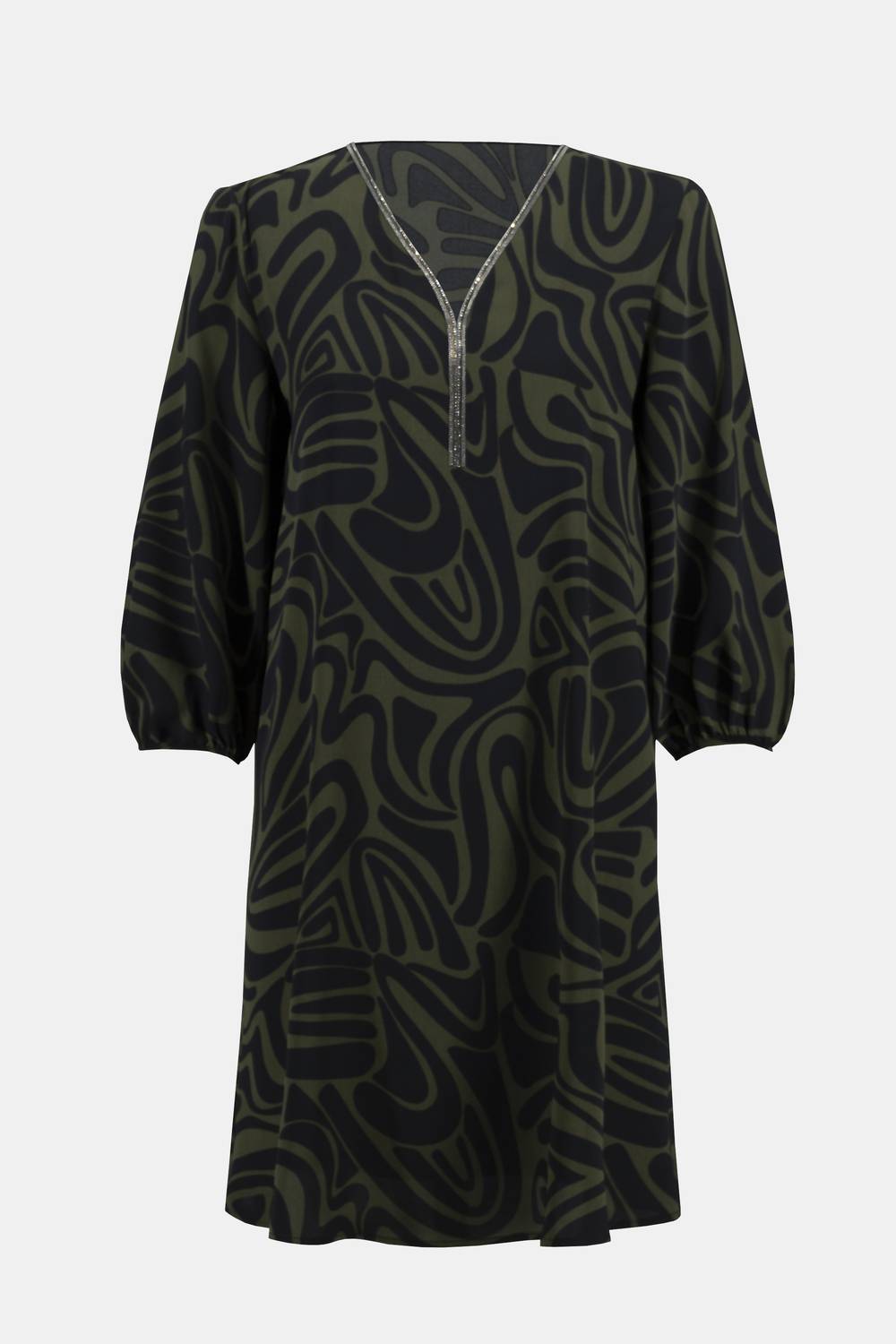 Joseph Ribkoff - Bohemian Abstract Puff Sleeve Dress