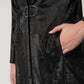 Joseph Ribkoff - Faux Leather Snake Print A-Line Coat