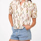 Ciebon - Lissa Shirred Sleeve Metallic Blouse
