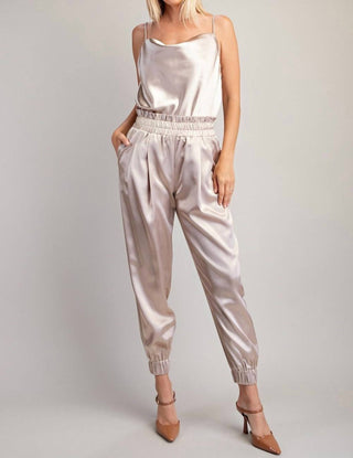 Glam - Pop The Champagne Satin Joggers