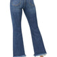 Risen - High Rise Frey Hem Ankle Bootcut Jeans