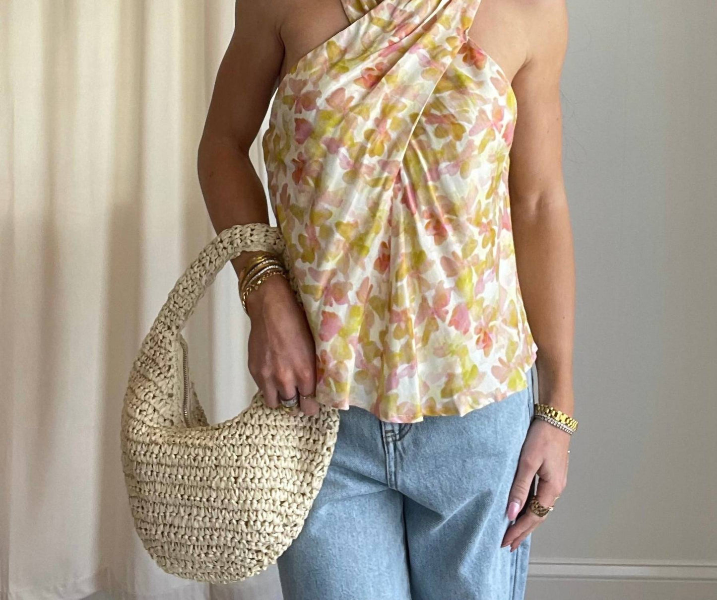 Lucy Paris - Thora Floral Halter Top