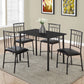 5 Pieces Dining Table Set, Small, Rectangular