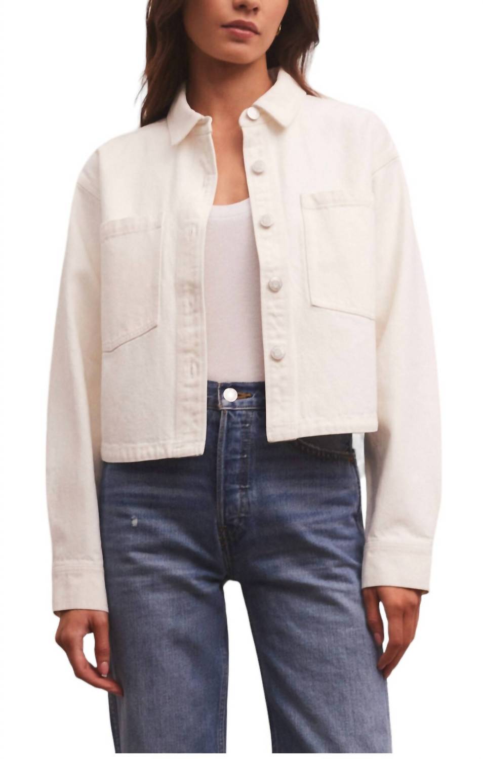 Z Supply - All Day Cropped Denim Jacket