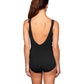 Roxanne - D-cup Chlorine Resistant Pleated Sheath One Piece Swimsuit