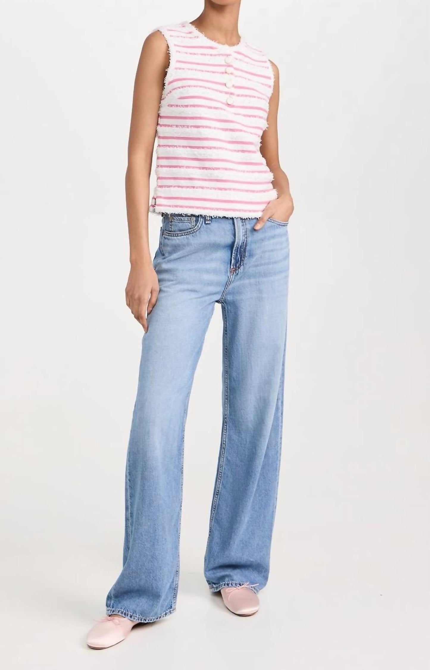 2.7 August Apparel - Fringe Striped Top