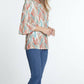 Multiples - Scoop Neck Geometric Print Top
