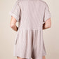 Very J - Two Tone Ribbed Knit Comfy Casual Romper