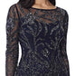 Adrianna Papell - Sequined Bodycon Mesh Dress