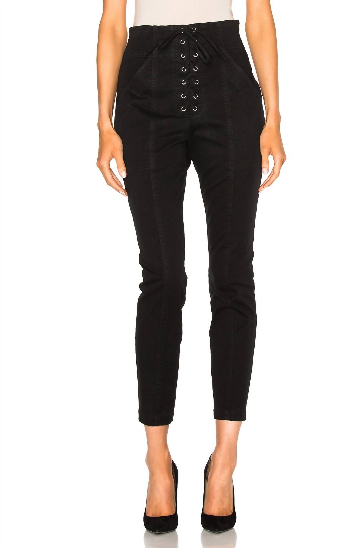 A.L.C. - High Waisted Lace Up Ankle Pant