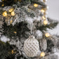 Set of 12-White Glass Ornaments – Elegant Decorative Hanging Christmas Tree Set
