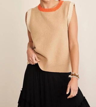 Trendsi - In February Contrast Round Neck Sweater Vest