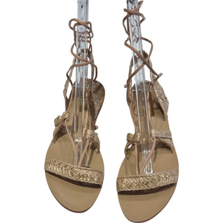 Kaanas - Women's Raffia Ankle Wrap Sandals