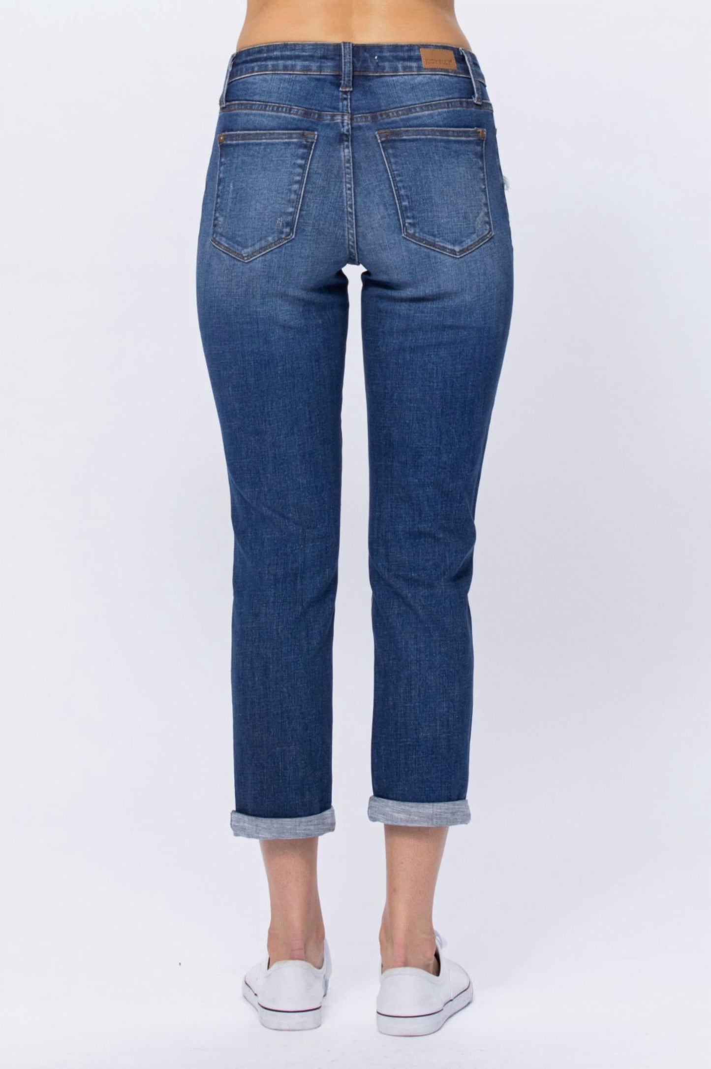 Judy Blue - Thermal Patch Boyfriend Jeans