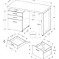 Computer Desk For Home Office, Left or Right Setup with Storage Drawers