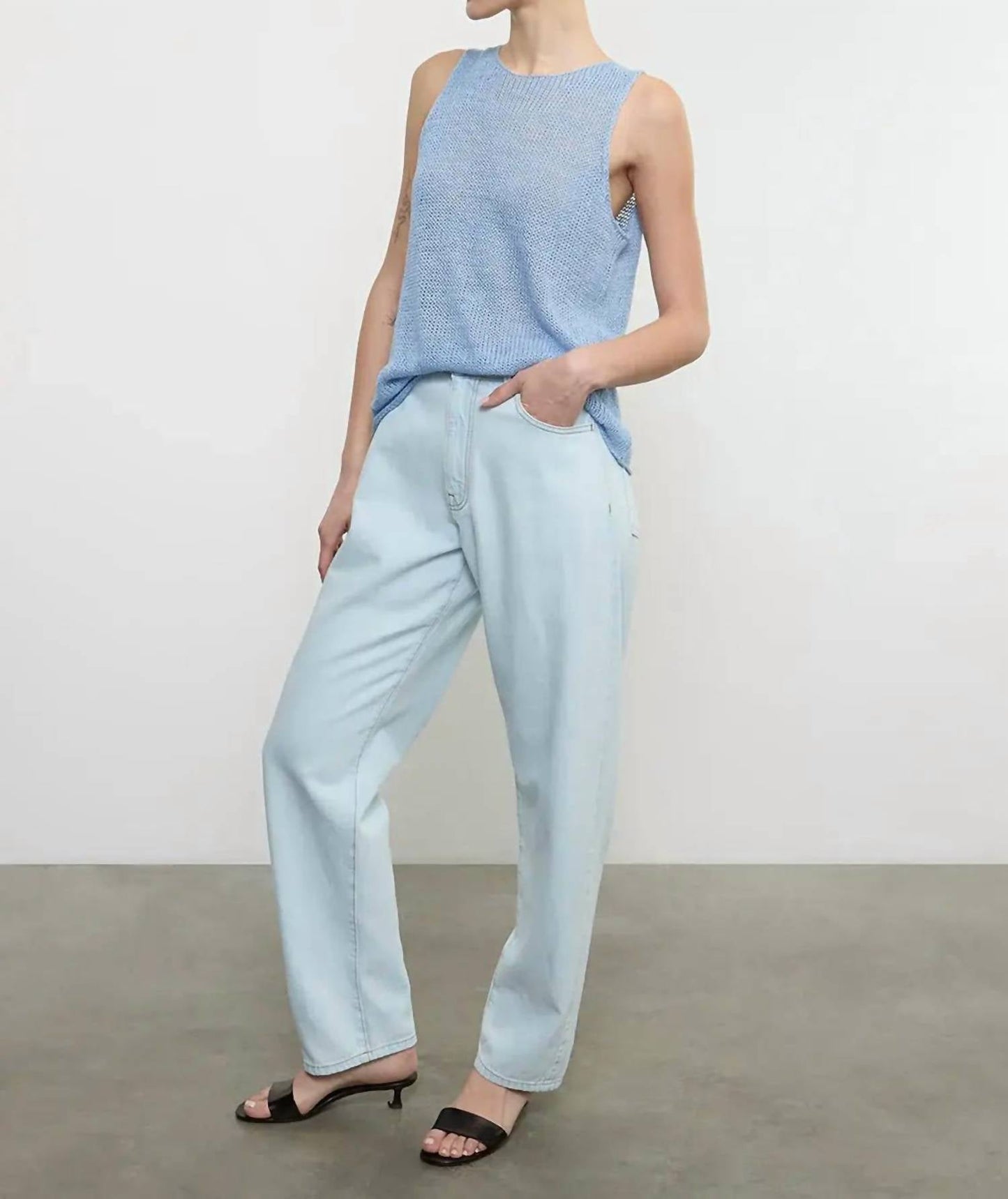 Enza Costa - Linen Open Knit Tank Top