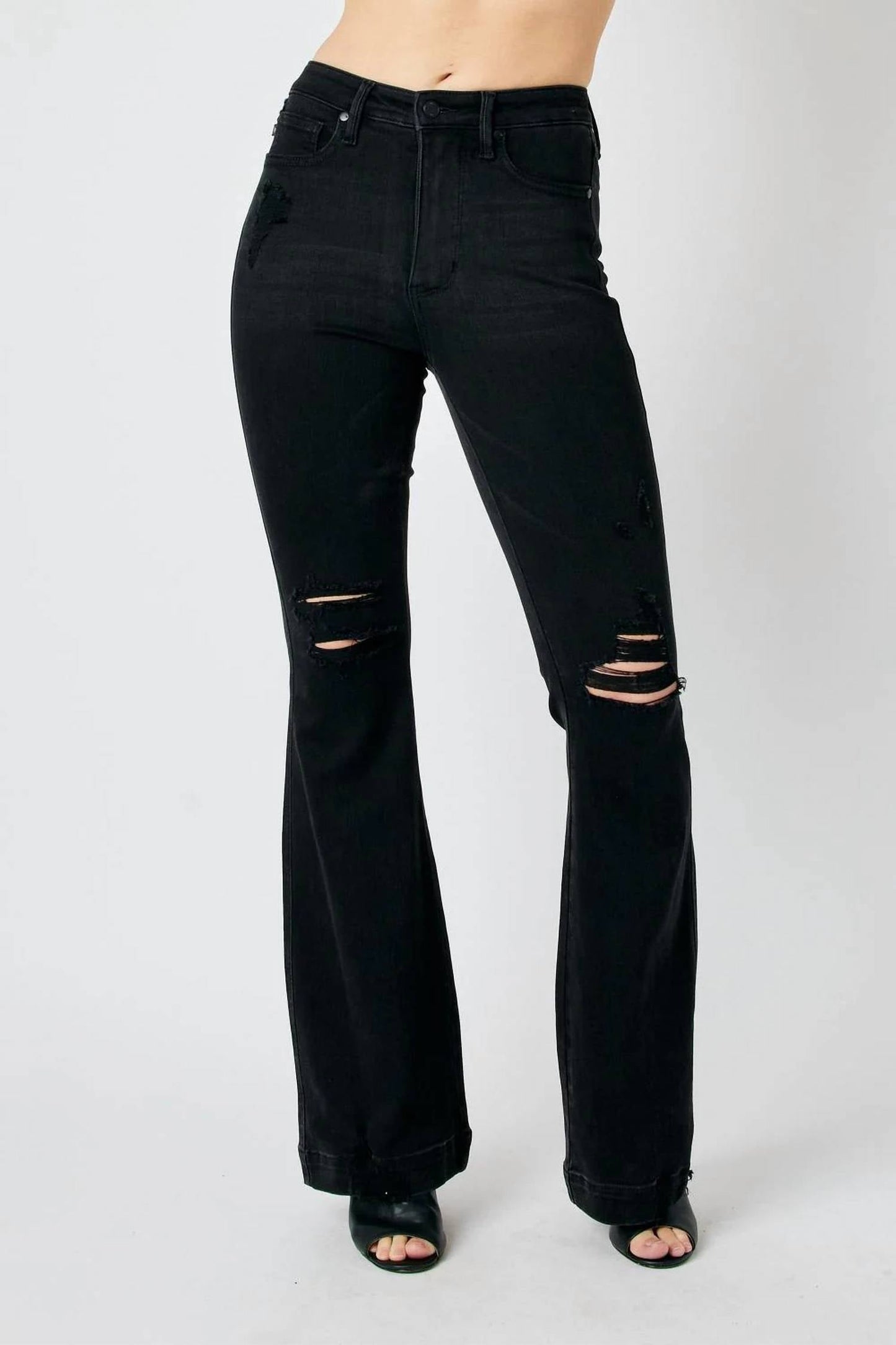 Judy Blue - High Waist Tummy Control Destroy Flare Jeans