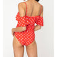 Marina West Swim - Polka Dot Off Shoulder One Piece