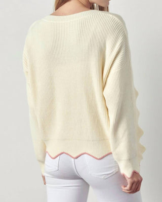 &Merci - Scallop Pullover Sweater