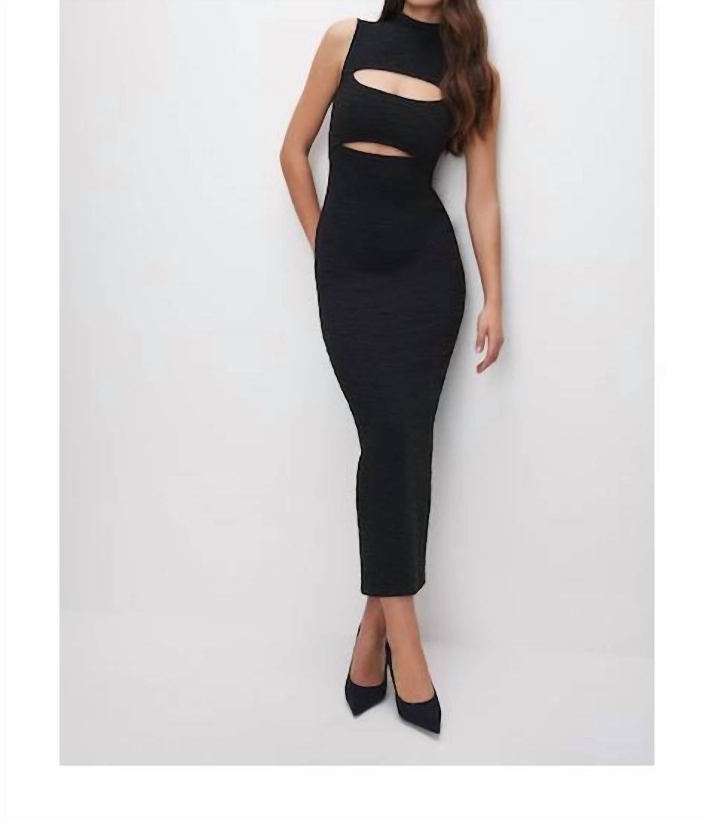 Good American - Mock Neck Maxi Dress
