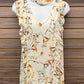 Entro - Women's V Neck Collar Dusty Ruffle Button Back Tank