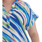 Entro - Tiger Print V-Neck Top - Plus