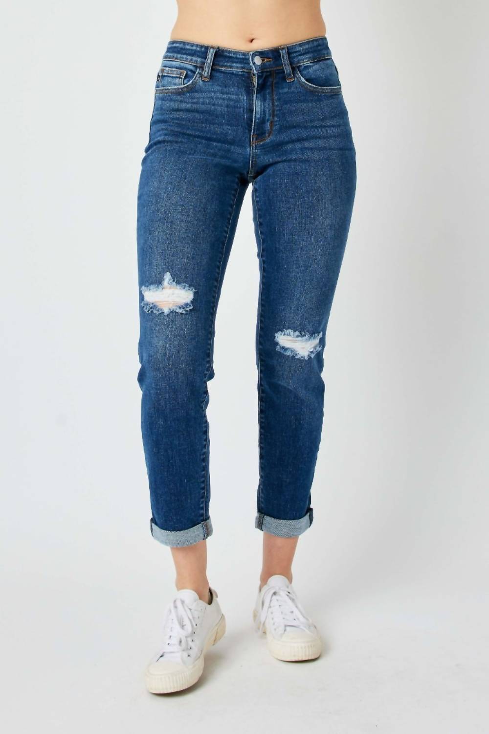 Judy Blue - Mid Rise Destroyed Slim Fit