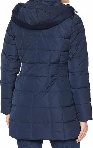 Cole Haan - Taffeta Down Coat With Bib Front And Dramatic Hood