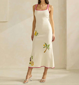 Able - Zoe Embroidered Cardigan And Sweater Dress Set