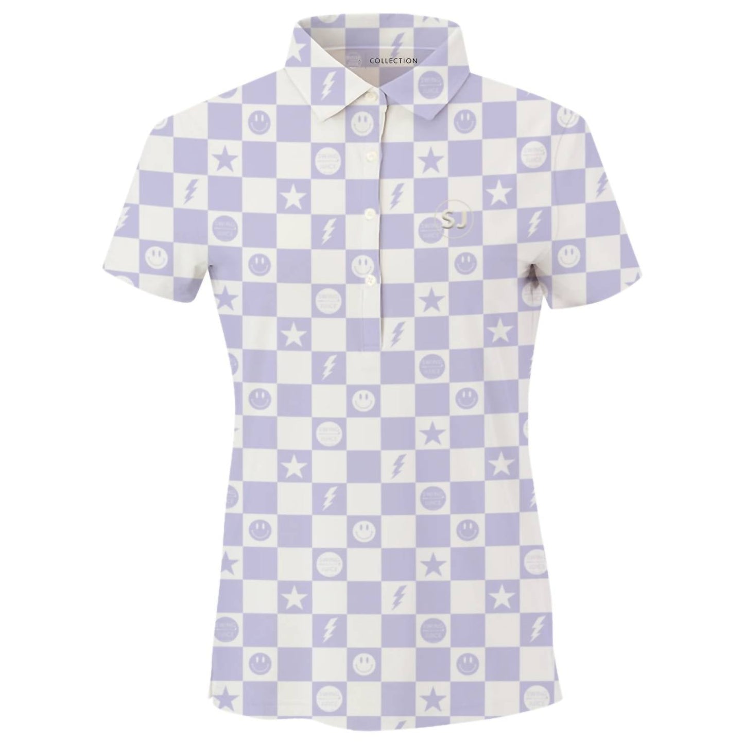 Swingjuice - Women's Golf Smile Face Polo Shirt