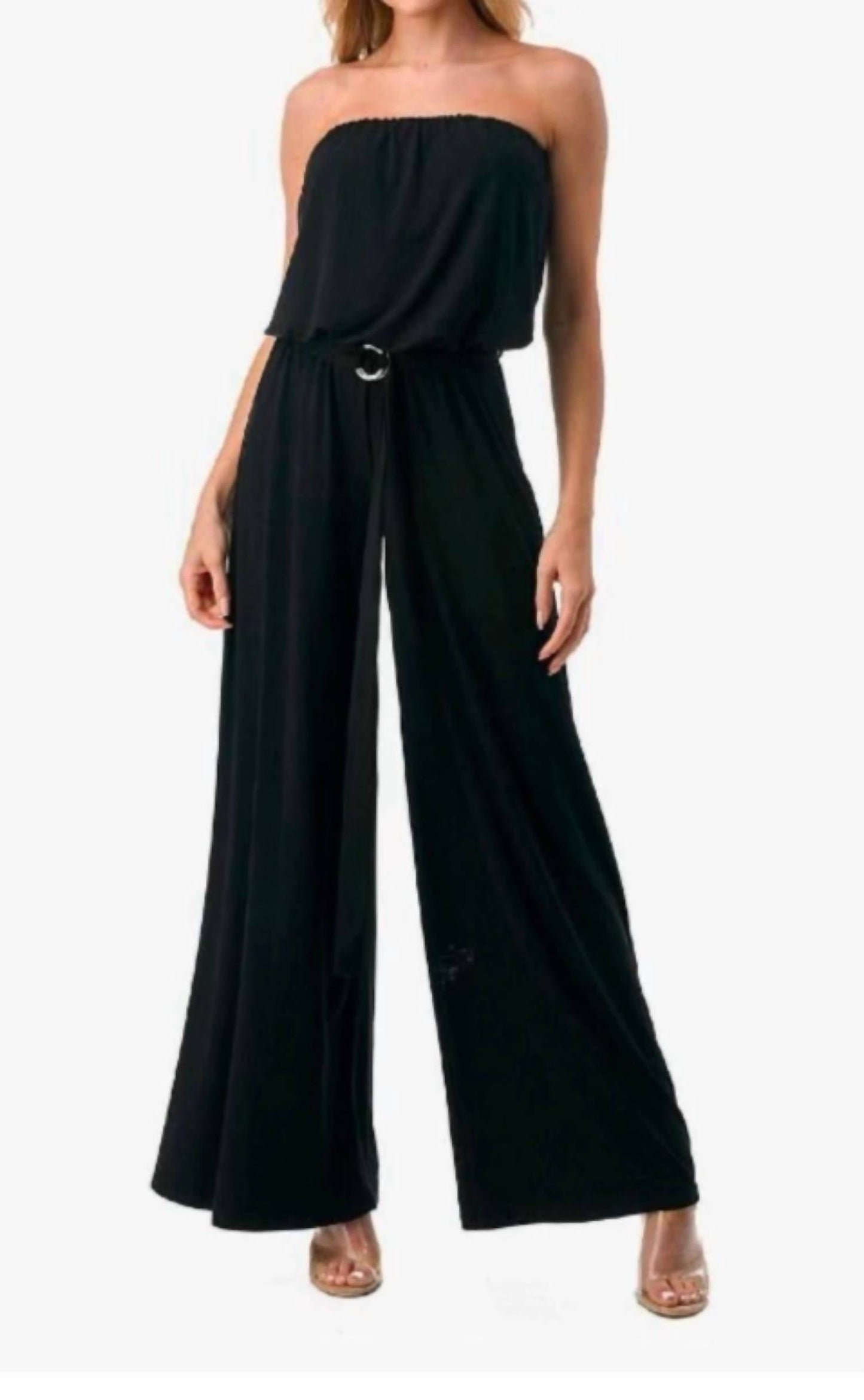 Ariella - Strapless Wide Leg Jumpsuit