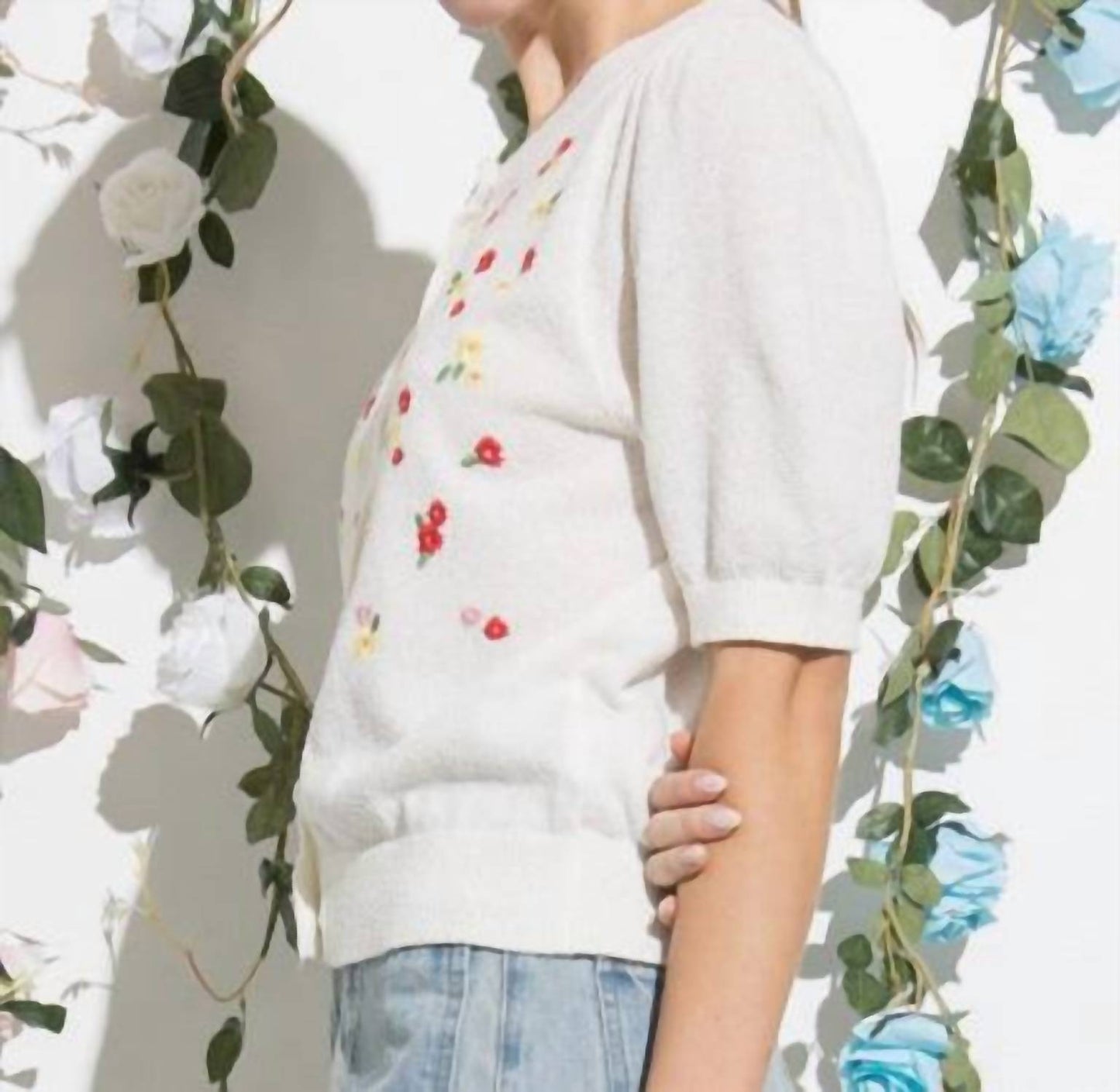 Aaron & Amber - Babies Breath Short Sleeve Cardigan