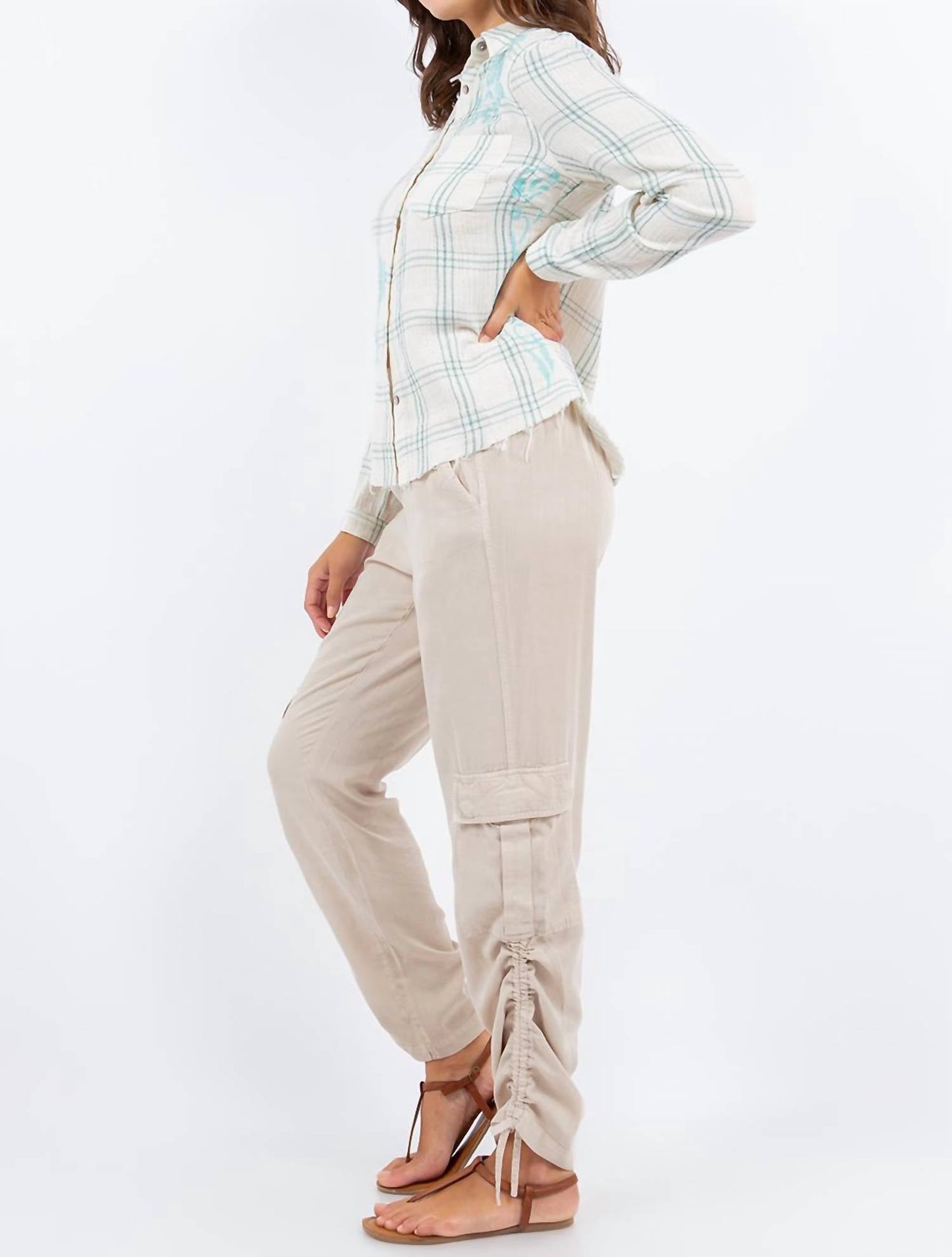 Paparazzi - Double Face Embroidered Plaid Shirt