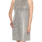 Joseph Ribkoff - Metallic Mock Neck Sleeveless Dress