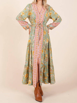 Mittoshop - Boho Floral Maxi Dress
