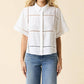 Le Jean - Linen Button Down Eyelet Shirt