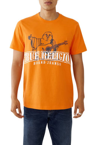 True Religion Men's Short Sleeve Buddha Stencil T-Shirt