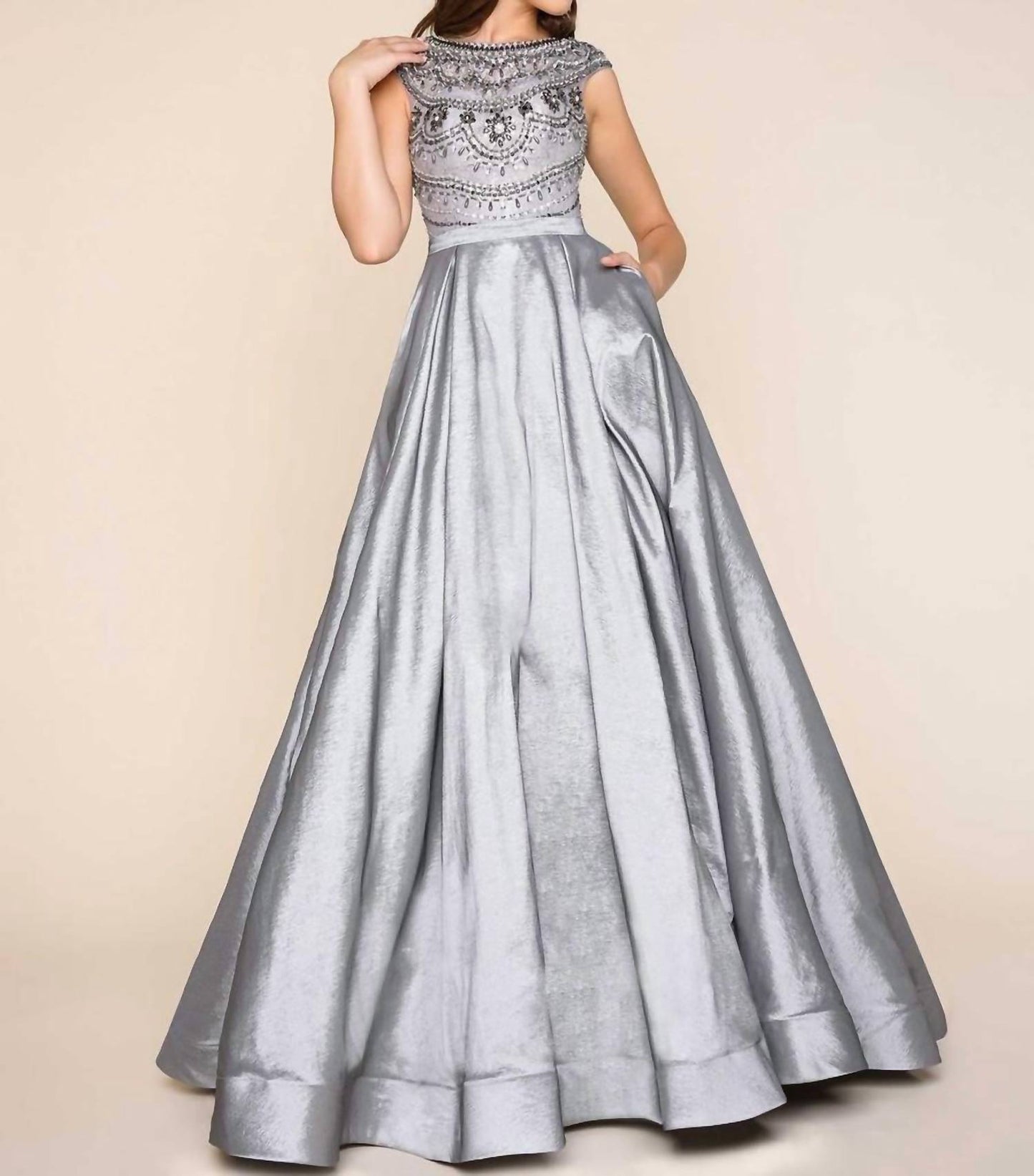 Mac Duggal - Taffeta Beaded Ball Gown