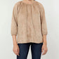 Dolce Cabo - Faux Suede Peasant Top