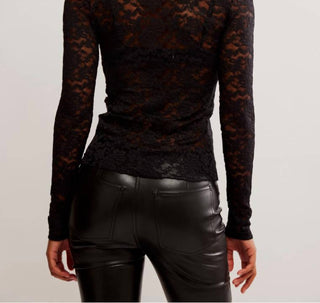 Free People - All Day Lace Long Sleeve Top